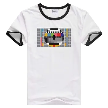 Ciparu testa paraugu tv testa kartes īsām piedurknēm gadījuma Vīriešu, Sieviešu T-krekls Ērti T Atdzist Drukāt Topi Modes Tees GA1308
