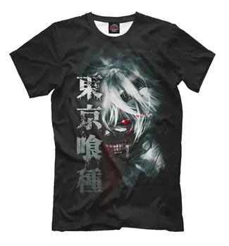 Tokijas Vampīrs tee - Kaneki Ken t-krekls anime apģērbu Karikatūra t krekls vīriešu Unisex Jaunu Modes tshirt Zaudēt Lielums top ajax