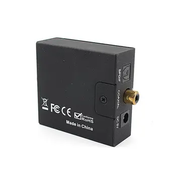 3.5 mm Digitālā Koaksiālā Toslink Optiskā lai Analog L/R, RCA Audio Converter Pielāgot + optiskās šķiedras kabelis