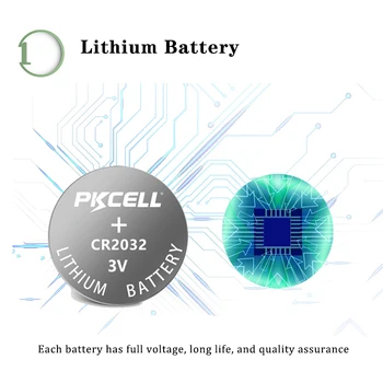 40PCS PKCELL CR2032 3 v poga baterijas BR2032 DL2032 ECR2032 Monēta Šūnu Litija Akumulators 3 V CR 2032 Baterijas pilepilas