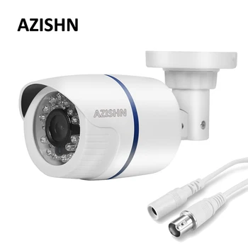 AZISHN Drošības Kameru 800TVL 1000TVL CMOS Sensors 24 IR-Led 3.6 mm Objektīvs Ūdensizturīgs Bullet CCTV Video Novērošanas Kameru Balts