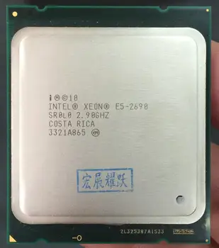 Intel Xeon Procesors E5-2690 E5 2690 Astoņas galvenās 2.9 G SROL0 C2 LGA2011 PROCESORA darba pareizi PC Server Desktop Procesors