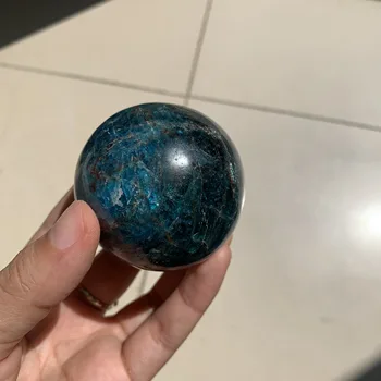 1gb 40-70mm skaisti un dabiski zilas apatite akmens enerģijas bumbu reiki dziedināšanas kristāli minerālvielas gem sfērā mājas apdare