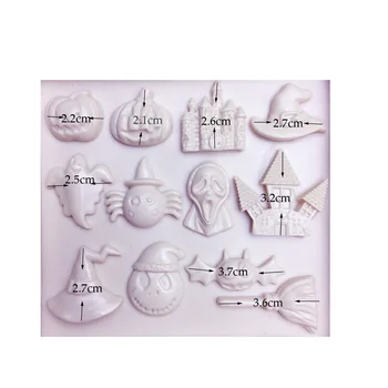 M0482 Karstā Pārdošanas Halovīni Ķirbju raganu cepure pils Bat slota Silikona Veidnē Pomādes DIY kūka Dekorēšanas Instrumentiem