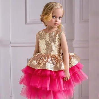 Toddler Meitenes Princese Kleita 1 2 3 4 5 Gads Bērniem, Pusei, Kāzas, Dzimšanas Dienas Kleitas 2020 