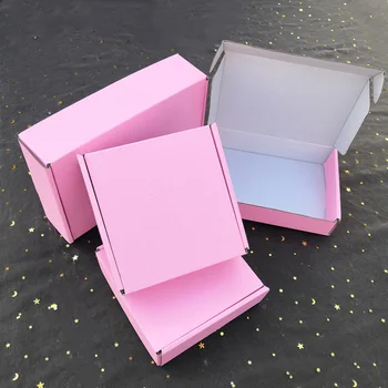 5gab/10pcs/kraft lodziņā vairumtirdzniecības krāsu pakete nelielu dāvanu kastē Parūkas tukšu 3layer gofrēta kaste var pielāgot izmēru iespiests logotips