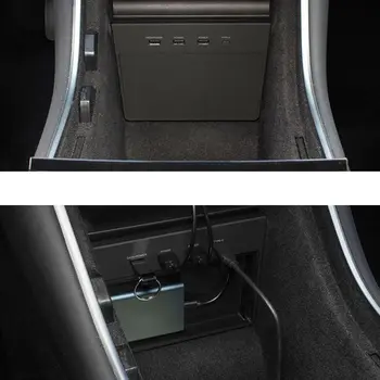 5 in 1 Matedock Rumbas 2 USB Interfeisu, Rumbas Izplešanās Magnētisko Vāciņu Slēptās Uzglabāšanas Mezgls Rūtiņu Tesla Model 3 Y5GF
