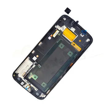 5.1 Samsung Galaxy S6 Malas LCD G925 G925F SM-G925F Displejs, Touch Screen Digitizer Montāža ar rāmi SAMSUNG S6 Malas LCD