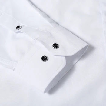 Jauno Modes Balta Kleita Krekli Vīriešu Garām Piedurknēm Gadījuma Balts Oficiālu Krekls Vīriešu Slim Fit Kāzu Vīriešu Krekls Topi Apģērbi