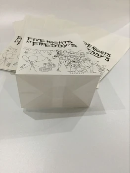 Jaunu Piecas Naktis Freddy ' s Papīra Maisiņā Popkorns Soma puse Pārtikas Rotaļlietu soma Kino Cepumu Trauka Pusei, Piegādes, Iepakojuma Soma