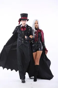 Halloween Vampīru Pāris Kostīmi Vīriešu Sasodīti Skaists Kostīms Sieviešu Steampunk Vampiress Formas tērpu Asiņu Grāfieni Komplekti