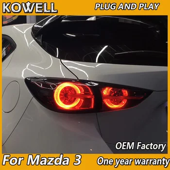 Automašīnu Mazda 3 Axela Aizmugurējie Lukturi 2013-2016 Mazda3 Hečbeka versija dinamisku pagrieziena signāla Pakaļējo Lukturi dienas gaitas lukturi+Bremzes+Parks+Signāls