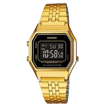 Casio collection LA-680WGA-1DF - Reloj digitālo retro para mujer y hombre , tamaño mediano, krāsu dorado