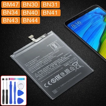 Par Xiaomi Redmi 5 Plus 4X 3X 3S 3 4/ 4. Piezīme 4X 5.A Pro Xiao Mi 5X Mi5X Battery BN 44 BM47 BN30 BN31 BN34 BN40 BN41 BN43 BN44