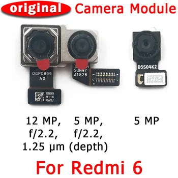 Sākotnējā Sānu Atpakaļskata Aizmugurējo Kameru Xiaomi Redmi 6 6A Galvenais Saskaras Frontālās Kameras Modulis Flex Cable Rezerves Rezerves Daļas