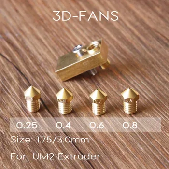 1Set 3D Printeri Ultimaker 2+UM2 Pagarināts + Olsson Bloku Komplekts 1.75/3mm Pavedienu E3D Olsson Bloķēt Hotend Maināmu Uzgali