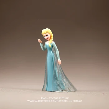 Disney Saldēti Elsa princese 7cm mini lelle Rīcības Skaitlis Poza Anime Apdare Kolekcija Statuetes Rotaļlieta modelis bērniem