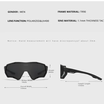 KDEAM Jaunu 2021 Tehnisko Sporta Vīriešu Polarizētās Saulesbrilles Cieto Pārklājumu izturīgs pret Skrāpējumiem, Brilles, Optiskās Lēcas Ir Valkājamas KD714