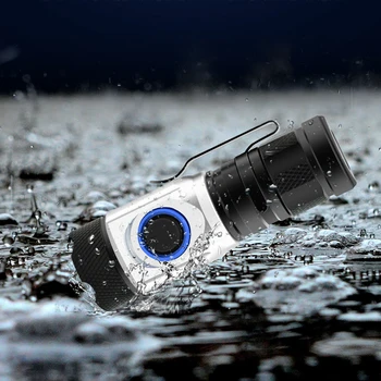 Mini lāpu spēcīgākajiem led mini lukturītis usb 18650 vai 18350 uzlādējams 4*XPG LED IPX6 ūdensizturīgs Taktisko flash gaismas