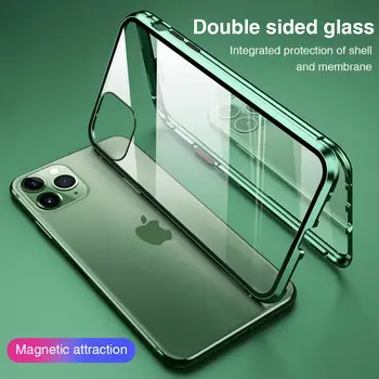 Metāla Magnētiskās Dubultā Stikla Gadījumā, Samsung, Ņemiet Vērā, 20 Ultra 360 Pilna Aizsardzības Vāciņu Galaxy Piezīme Plus 10 Lite Bufera Gadījumos