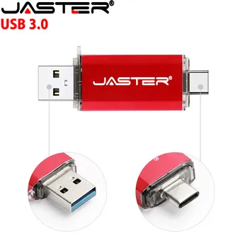 JASTER OTG Usb Stick Type C Pen Drive 128 GB un 64 GB, 32 GB, 16 GB USB Flash Drive 3.0 Hoge Snelheid Pendrive voor Tipa C Apparaat