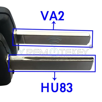 Myremtekey CE0523 modelis 2 pogas HU83 VA2 asmens Peugeot 207 307 308 407 807 flip taustiņu čaulas nomaiņa tālvadības atslēgu fob gadījumā