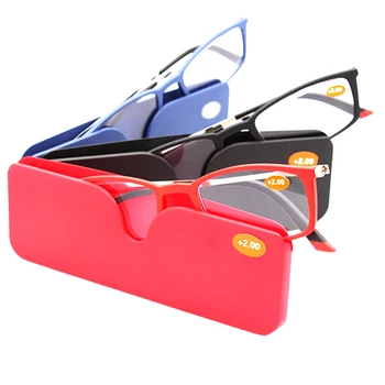 Vīriešu Sieviešu Lasīšanas Brilles Portatīvo Ultravieglajiem Presbyopic Brilles var Pievienot Tālruņa Lietā