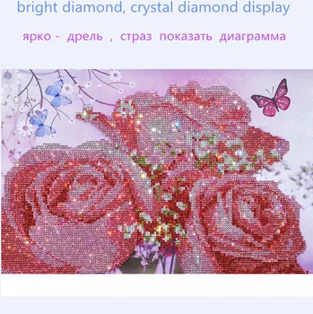 2017 Modes 30*40CM Dimanta Gleznas Marija DIY Dimanta Ziedu Glezniecības 5D kristālu Izšuvumi ar Spiešanu Pilna Diamon