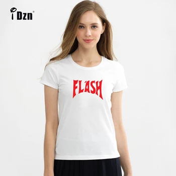 2017. gada Vasarā Gadījuma Sieviešu T-krekls Komiksu Super Varonis Flash STAR Laboratorijas S. T. A. R. Labs Meitene Īsām Piedurknēm Drukāšanas t-veida Topi