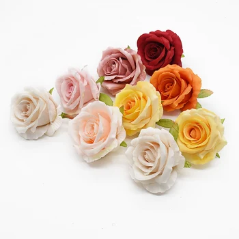 100GAB Ziemassvētku Festivāls, kas Piegādā Augstas kvalitātes rožu viltus ziedi kāzu dekoratīvie ziedi sienas kāzu aksesuāri likvidēšana