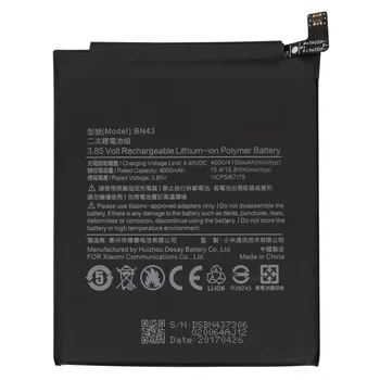 Nomaiņa Tālruņa Akumulatora Xiaomi Redmi Piezīme 4X / 4. Piezīme pasaules Snapdragon 625 4000mAh BN43 Tālruņa Akumulatora