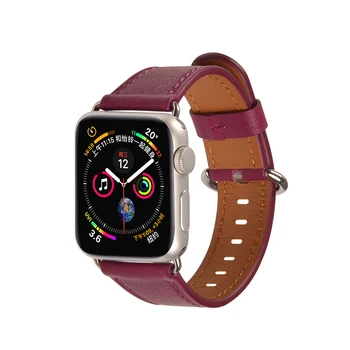 Kebitt Īstas Ādas Krāsains Siksna Classic Sprādzes Band Apple Skatīties 5 4 3 2 1 Sērija Gaismas Krāsu Jostas iwatch Joslas 40 44mm