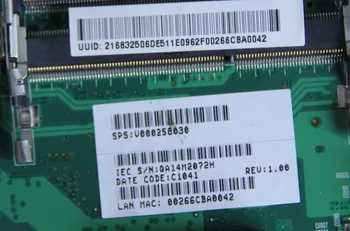 V000258030 Toshiba Satellite C605 Klēpjdators mātesplatē 6050A2446201-MB-A01 GL40 DDR3 pilnībā pārbaudīta darbu ideāls