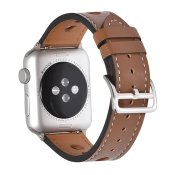 BEAFIRY modes Ādas Watchband Apple Skatīties joslas 5 44mm par iwatch Siksna 38/40/42mm Sērija 4 3 2 1 Melns Brūns Pelēks Zils