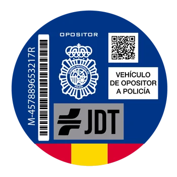 Vides atšķirības drukāšanas vinila transportlīdzeklis iebildumu Valsts Policijas Spānija (9 Cm diametrā)