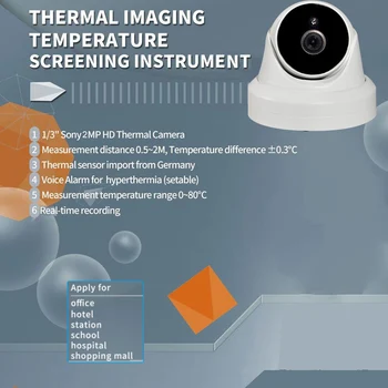 1080P Sejas Atpazīšanas kameras Temperatūras Termiskā Kamera Piekļuves Kontroles Kamera Mēra nosaka Ķermeņa Kameras IS siltuma Thermovisor