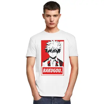 Modes Katsuki Bakugo T Vīrieši Mans Varonis Akadēmisko T Krekls Bailīgs Kokvilnas Ar Īsām Piedurknēm Japāņu Animācijas Tee Kreklu Karstā Pārdošanas Tops