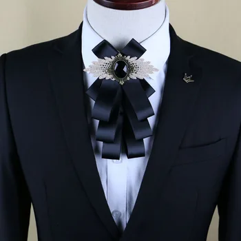 Jauns Bezmaksas Piegāde modes gadījuma Vīriešu vīriešu daudzslāņu dimanta apkakles tauriņu kāzu līgavainis Groomsmen oriģināls dizains pārdošanā