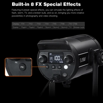 Godox SL150II SL-150W II LED Video Gaisma 150W Bowen Mount Vasaras Līdzsvarotu 5600K 2.4 G Bezvadu X Systemfor Intervijas