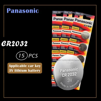 15pcs oriģināls, jauns akumulators priekš PANASONIC cr2032 3 v pogu, šūnas monētas baterijas pulksteņu datoru cr 2032