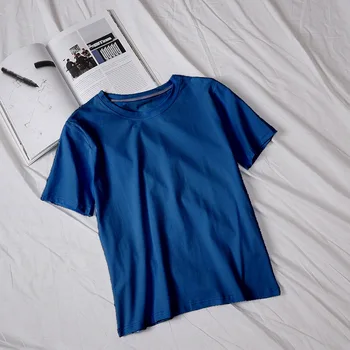 MU Modes Vasaras Classic Augstas Kvalitātes Brīvā laika Sieviešu Mīksta Elpojošs Īsām Piedurknēm T-krekls