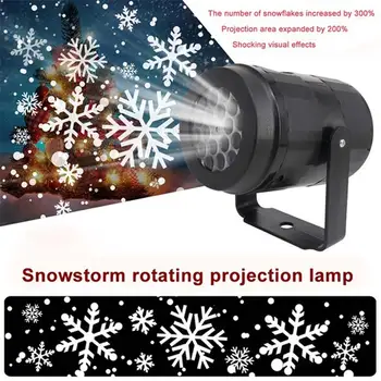 Ziemassvētku Sniega Gaismas Projektoru LED Āra Iekštelpu Dārzs Lāzera Projektoru Gaismas Jaunajā Gadā Grupa