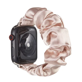 Scrunchie Elastīgs Watchband Apple Skatīties 6 SE 5 4 3 Joslu 38mm 42mm 40mm 44mm Krāsains Sieviešu Pulksteņu Siksniņas Rokassprādze par iwatch