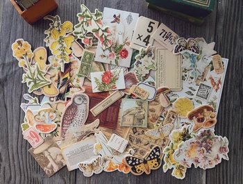 Lieliem Skaitļiem Ziedu Putni Iepriekš Cut Kartes Scrapbooking Kolāža Materiālu Pakete DIY Junkjournal Fona Dekoratīvo Papīru