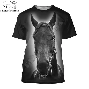 Piliens kuģniecības 2019 Jaunu vasaras Modes t krekls vīriešiem Dzīvnieku zirgu 3D Iespiests t-krekls Harajuku streetwear camiseta masculina