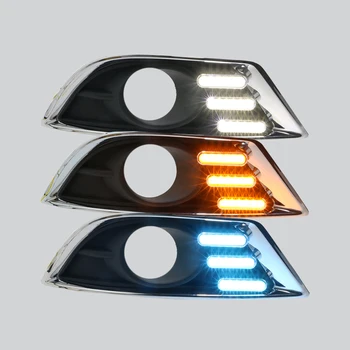 2GAB LED Miglas Lukturi Dienas Gaismas lukturi dienas gaitas lukturi par Chevrolet Epica 2013White dzeltena zila