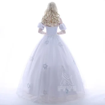 Lielie Bērni Alice in Wonderland Cosplay Kostīms Baltā Karaliene Mirana Iedomātā Kleita Sievietēm Halloween Kostīmi Mirana Balta Kleita