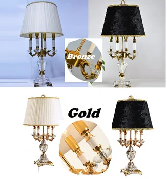 Mūsdienu Kristāla Lampu apgaismojums guļamistabas gultas lampa luksusa modes kristāla galda lampas Abajur Kāzu Svečturi Kristāla Galda