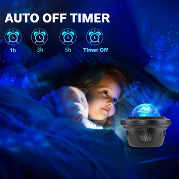 Zvaigzne Projektoru Lampas LED Galaxy Okeāna Projekcijas Gaismas ar Bluetooth Skaļruni, Tālvadības pults, lai Guļamistabā Brīvdienu Puse Apdare
