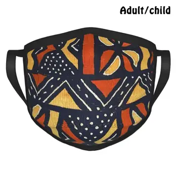 Mudcloth 4 Individuāls Dizains Sejas Maska Pieaugušajiem, Bērniem, Anti Putekļu Bogolan Mudcloth Mudcloth Mali Un Rietumāfrikā Ziloņkaula Krasta Korhogo